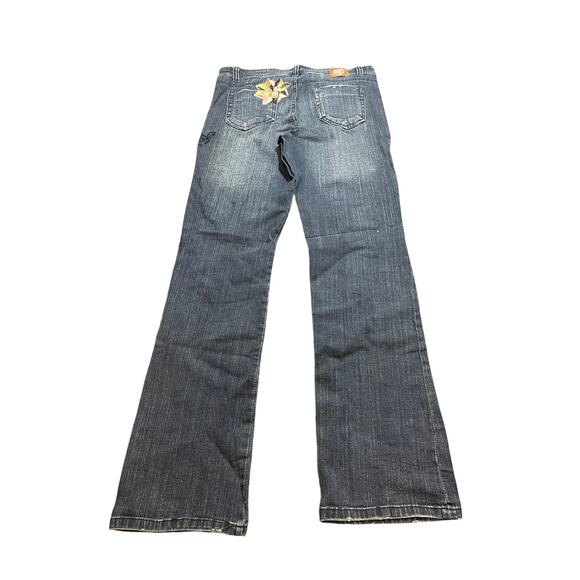 Vintage Akdmks Jeans Women's 31 Embroidered Pocket Denim Bootcut Flare‎ Y2K - Picture 1 of 13